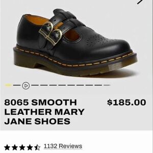 Dr. Martens Black Leather Mary Jane Shoes